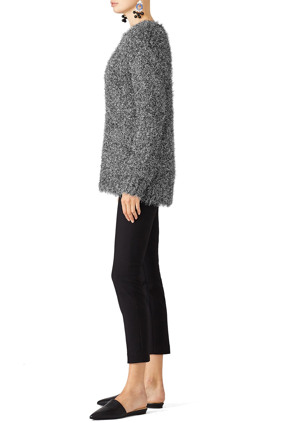 Silver Fringe Sweater by Milly 2