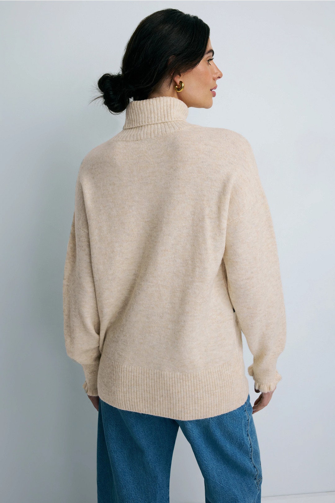 Embroidered Ribbon Turtleneck Sweater by CeCe 2