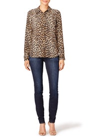 Leopard Button Down by Equipment