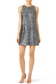 Silver Sequins Aline Dress by Milly