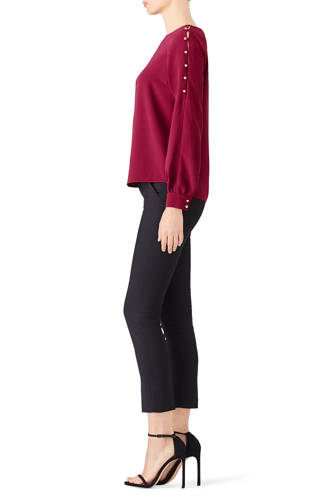 Purple Side Button Top by Amanda Uprichard 1