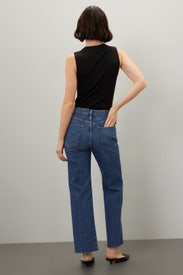 z supply: remi high rise bowed wide leg jeans - cloud