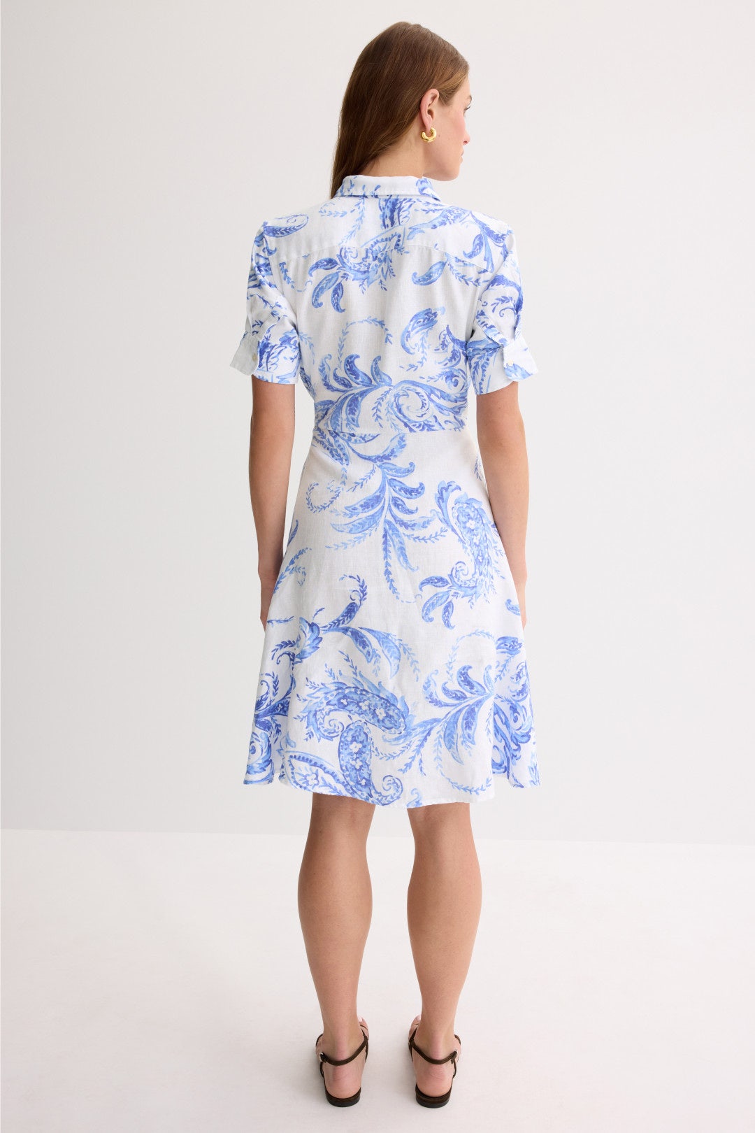 Paisley Tie Front Linen Shirtdress by Lauren Ralph Lauren 2