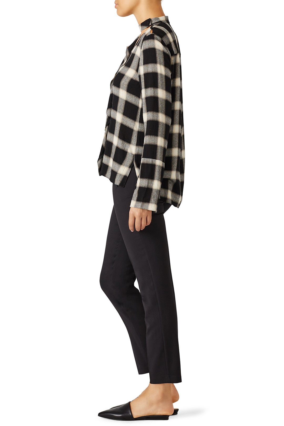 Plaid Cascade Blouse by Derek Lam 10 Crosby 1