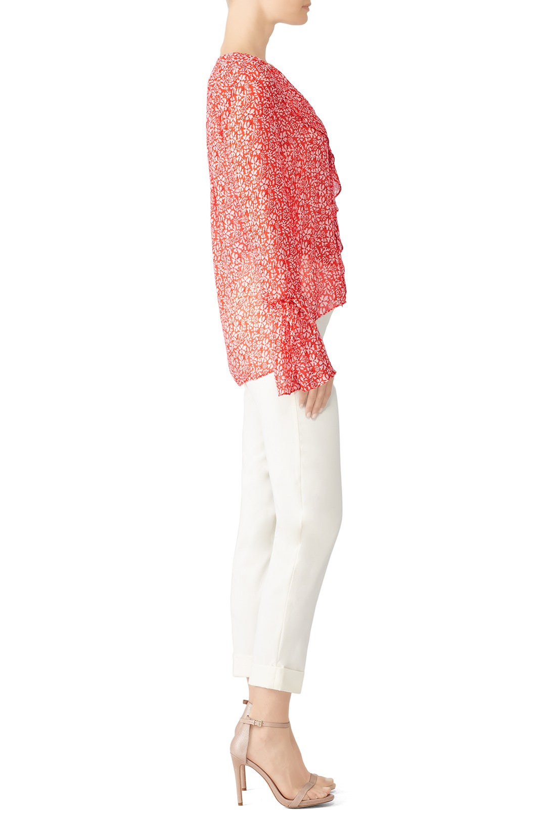 Sheer Poppy Speckle Blouse by Derek Lam 10 Crosby 2