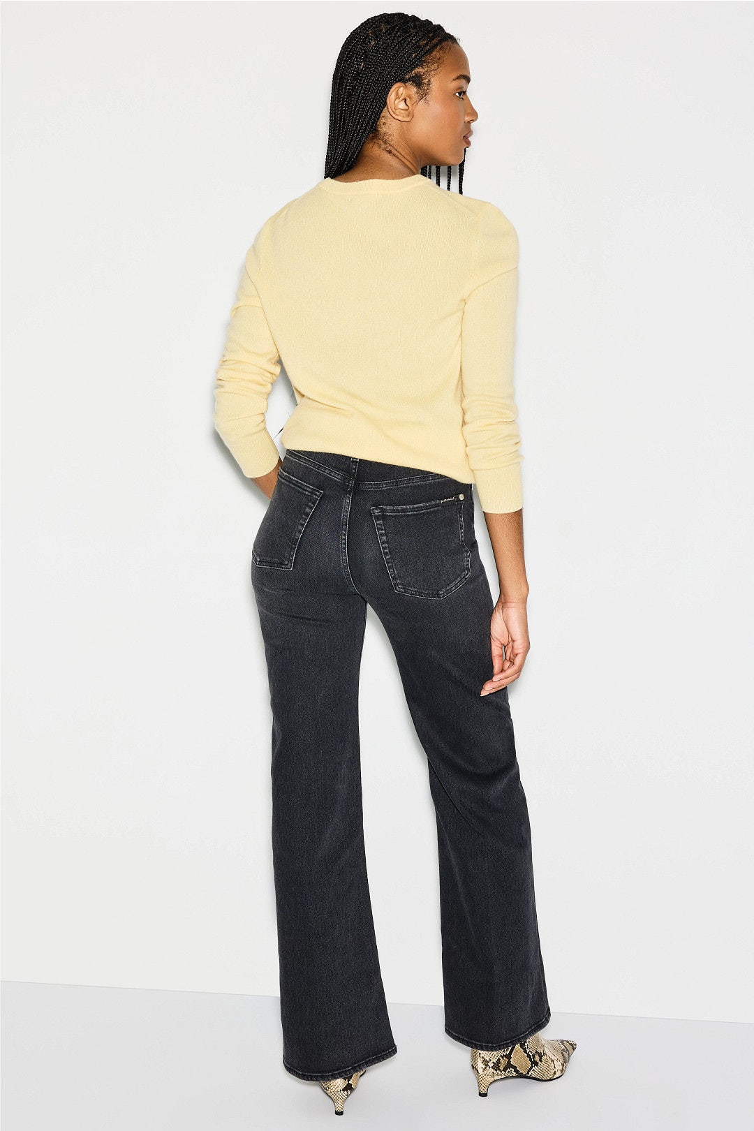 Ultra High Rise Black Wide Leg Jeans