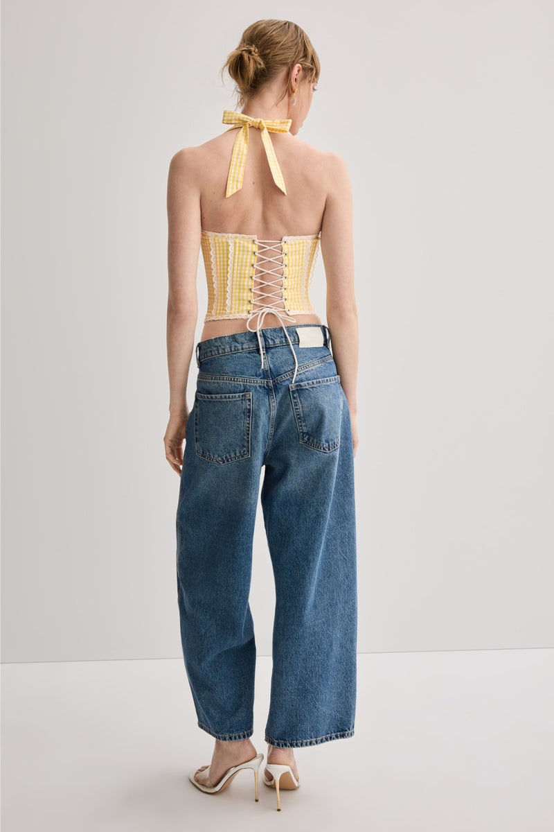 Gingham Lace Corset by GUIZIO - Photo 2