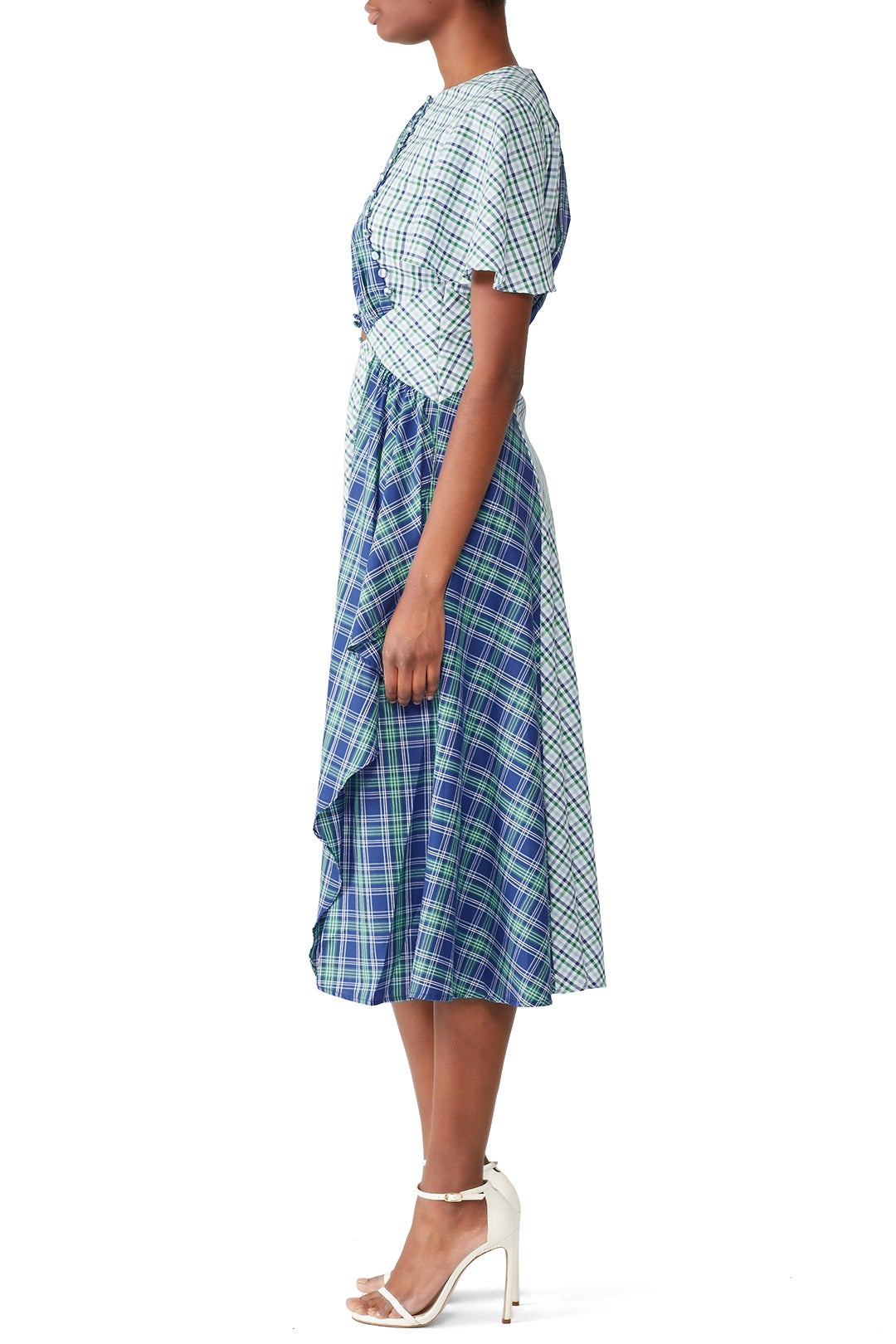 Plaid Asymmetric Cutout Dress by Prabal Gurung 2