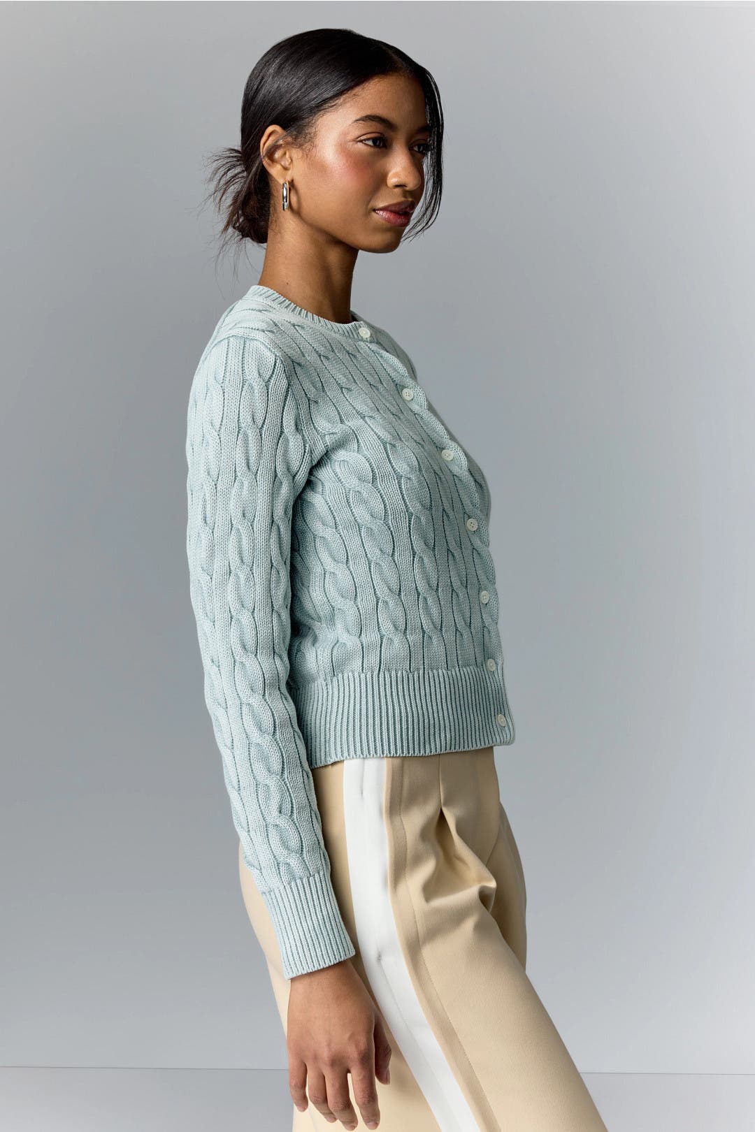 カーディガン louren short hand knit cardigan louren / ローレン | short hand knit cardigan ウール ナイロン