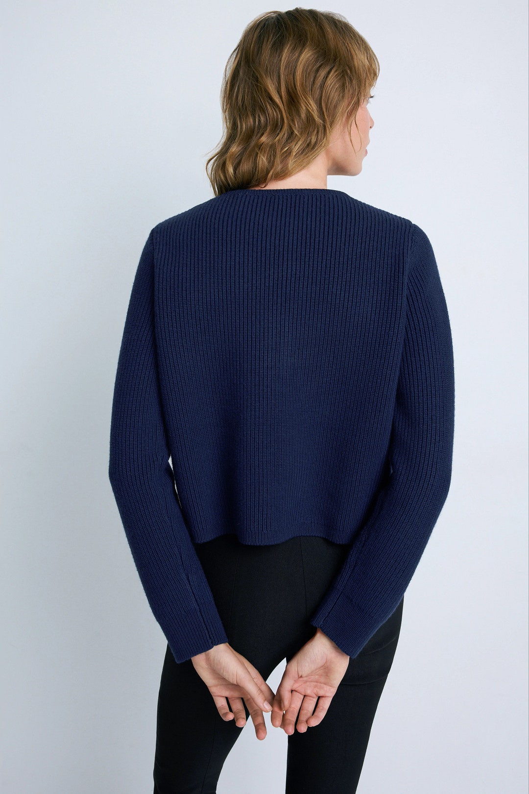 Alexandrea Denim Patch Pocket Cardigan by Sandro 2