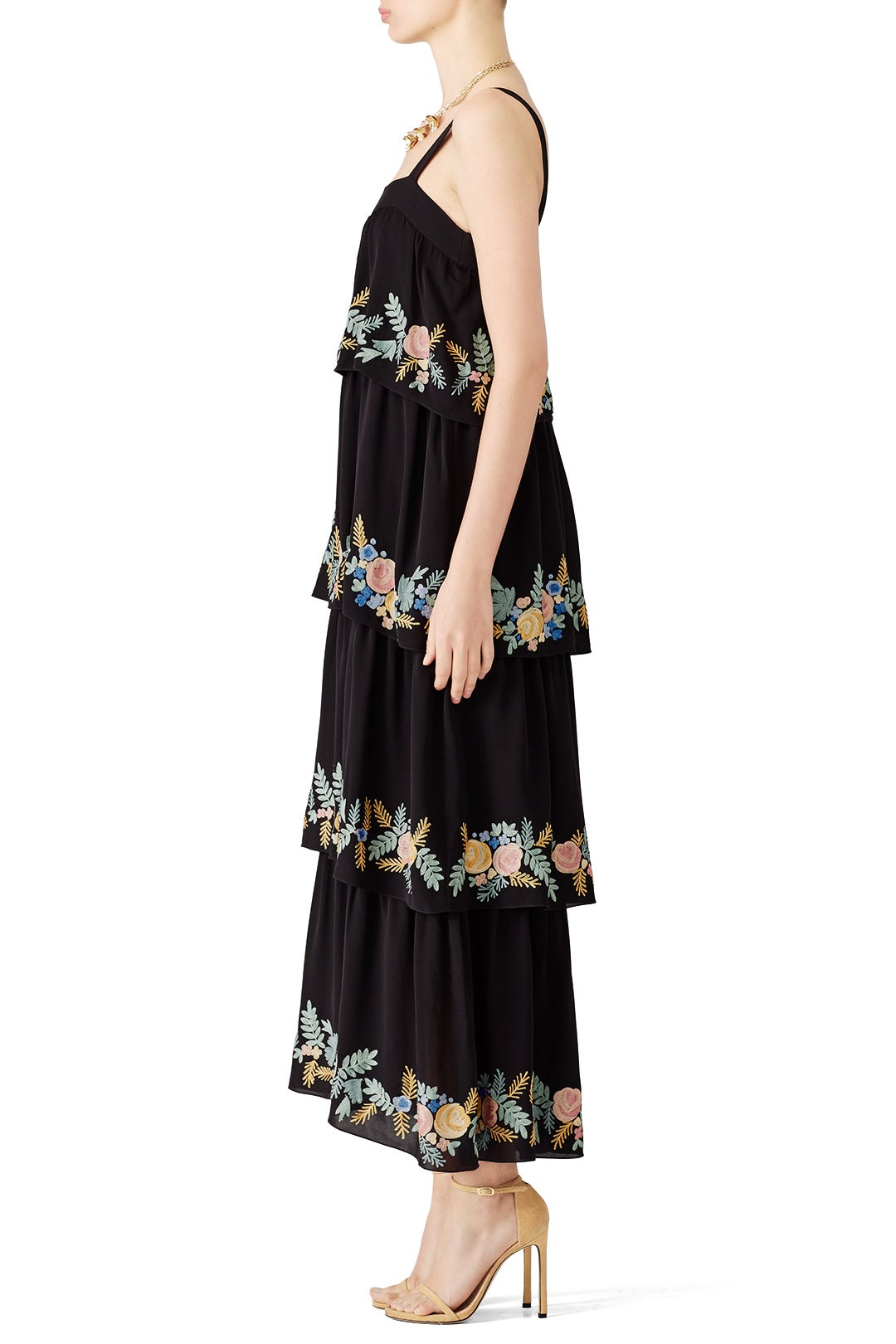 Black Salma Midi Dress by Vilshenko 2