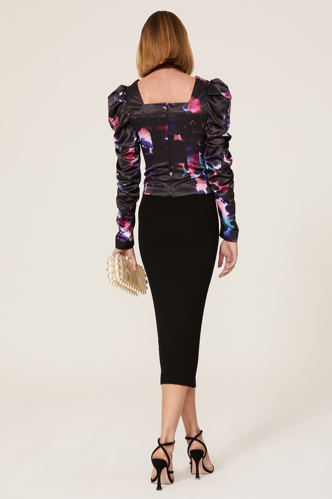 Printed Bustier Top by Badgley Mischka 2