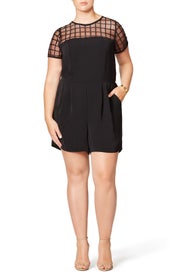 Grid Romper by ELOQUII