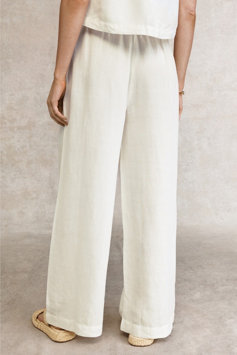 Birdie Linen Wide Leg Trouser by French Connection - Photo 2