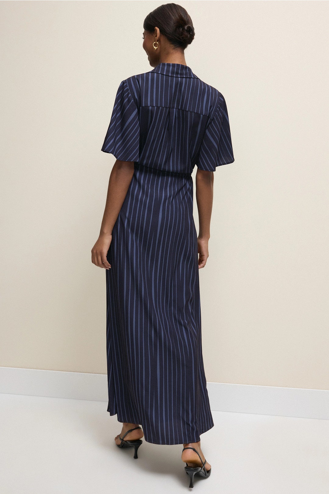 Striped Button Down Maxi Dress by Hutch 1