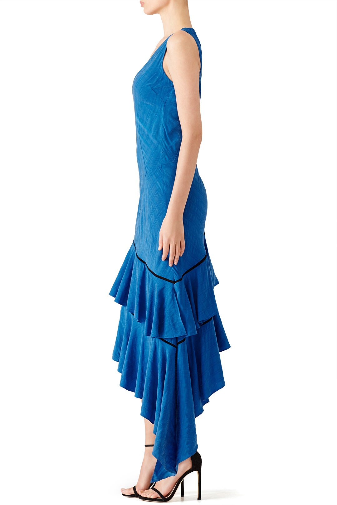 Azure Blue Ruffle Dress by Prabal Gurung 2