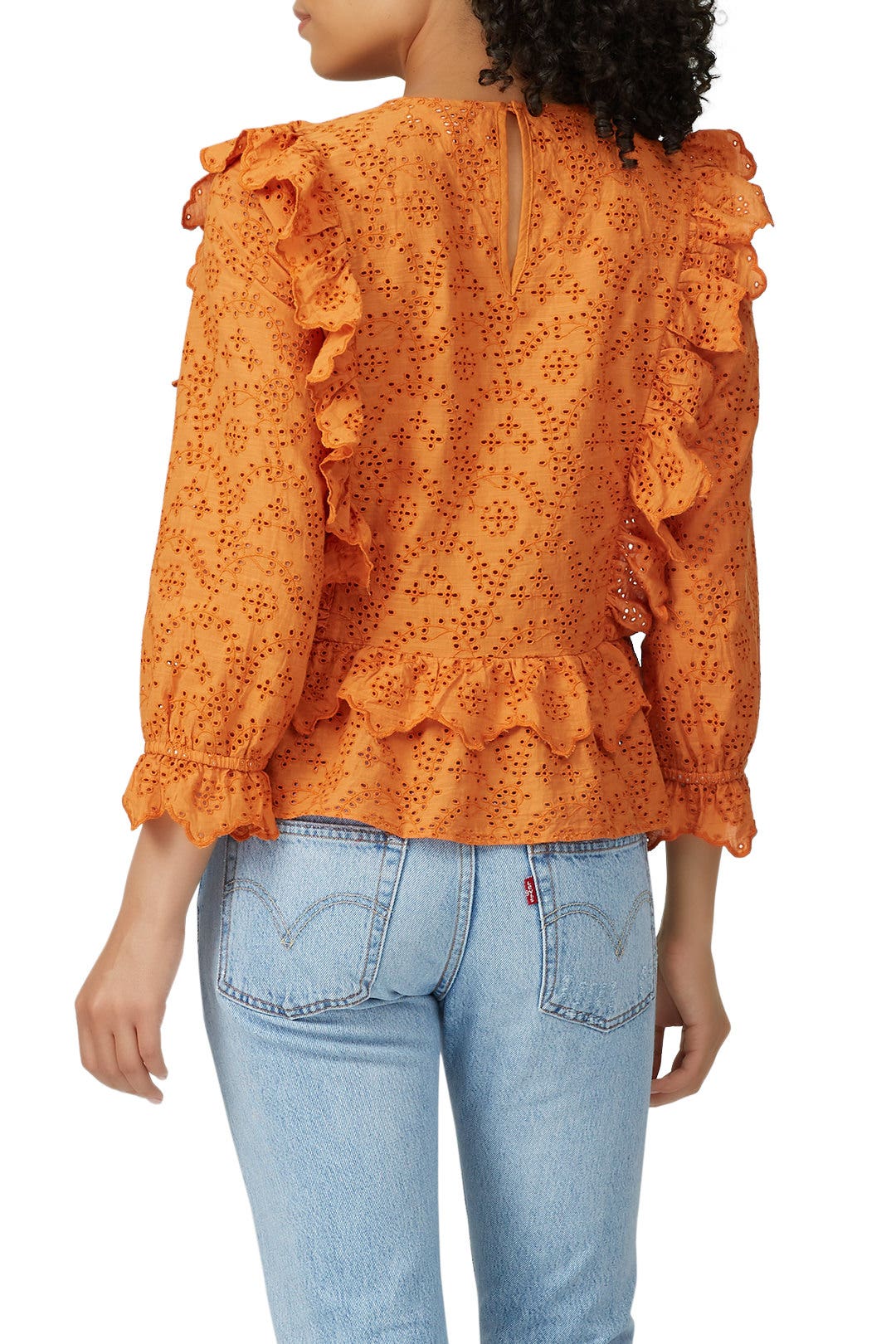 Eyelet Flutter Top by The Great. 1