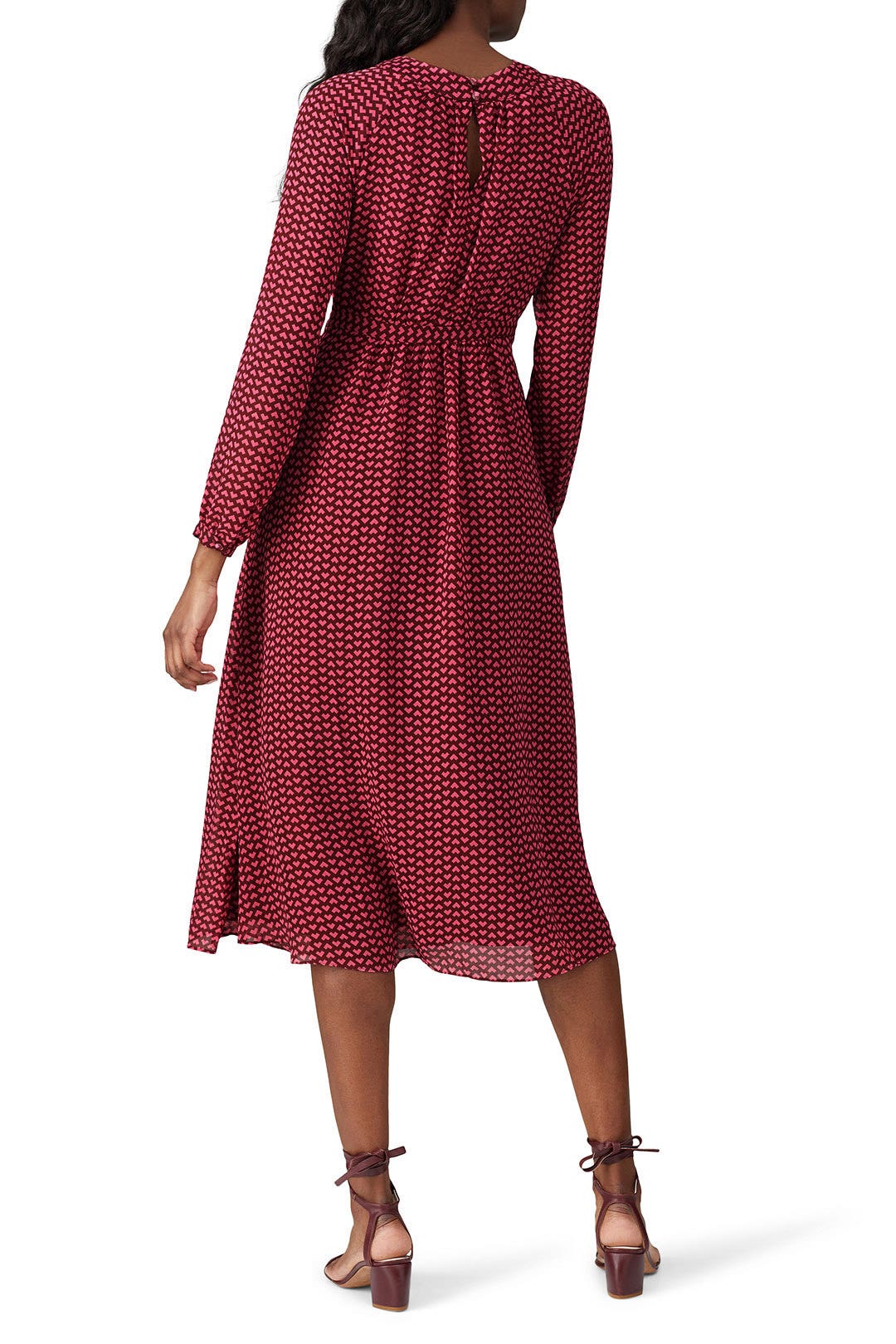 Red Heart Printed Dress by Boden 2