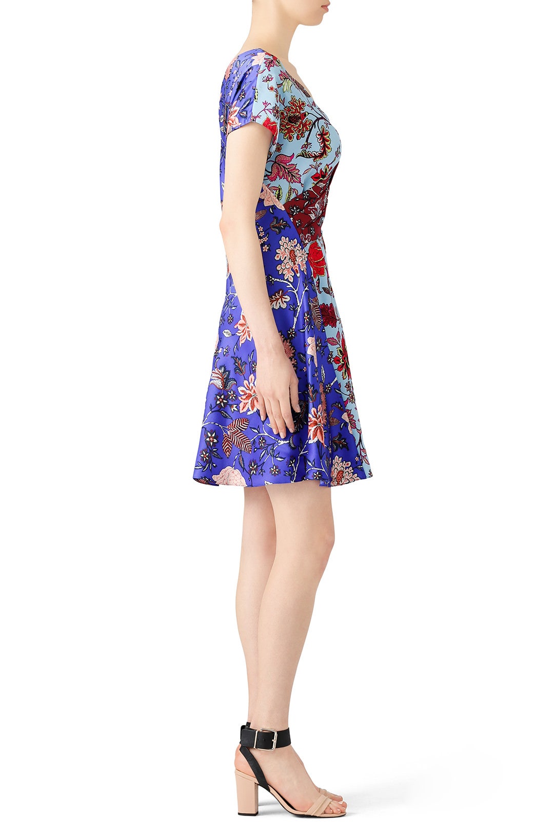 Multi Floral Faux Wrap Dress by Diane von Furstenberg 1