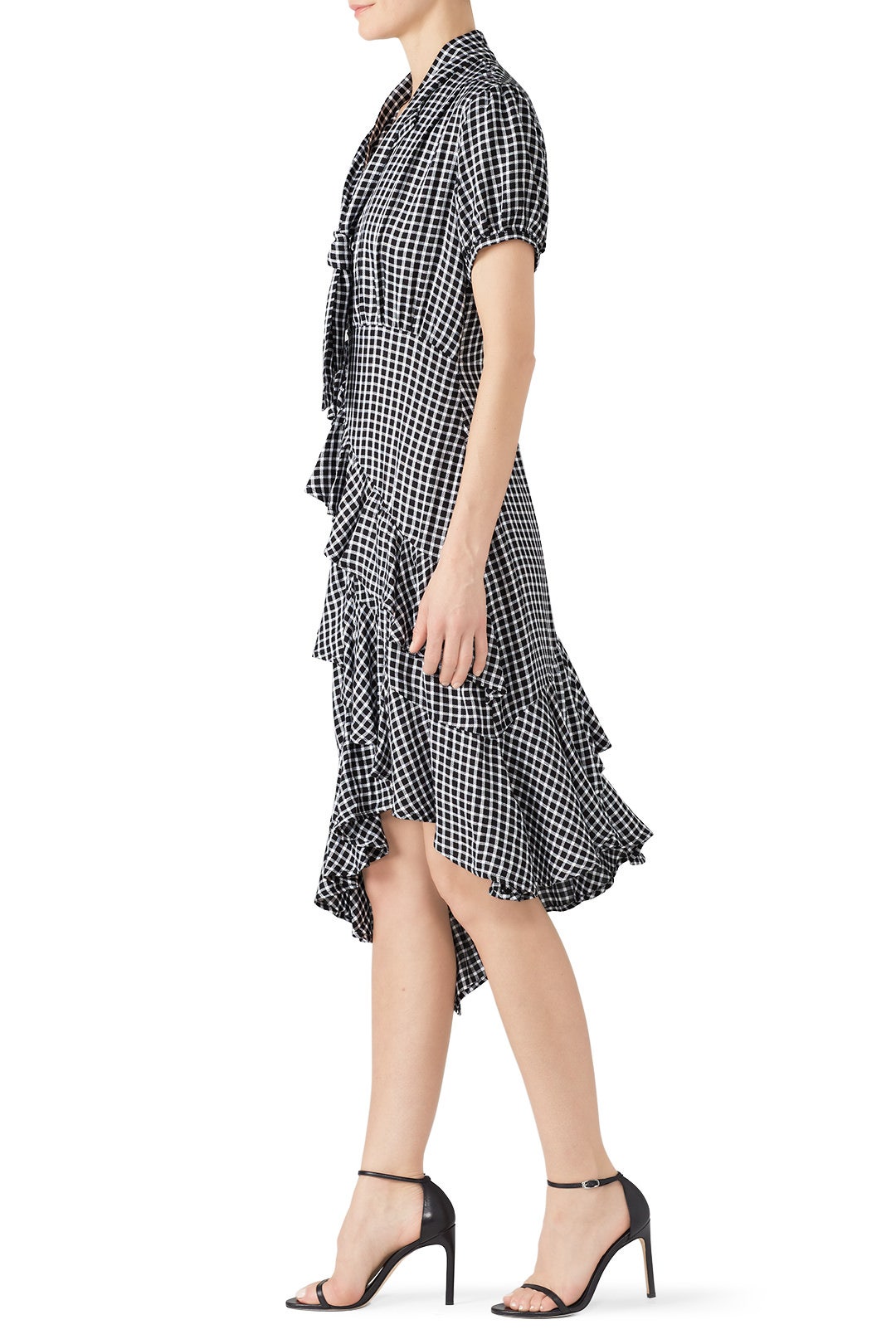 Gingham Tie Neck Dress by Great Jones 2