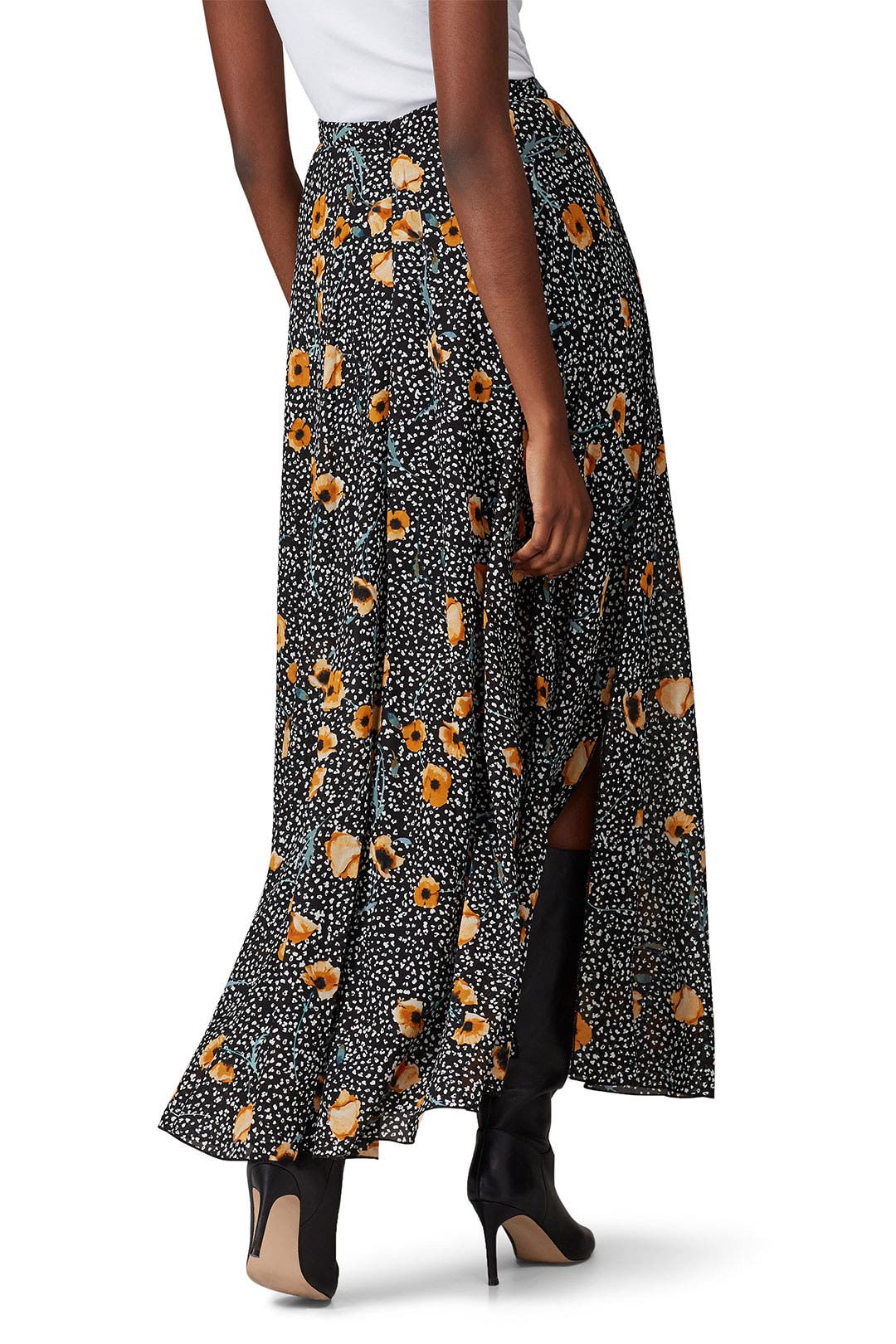 Polka Dot Floral Skirt by Great Jones | Rent the Runway