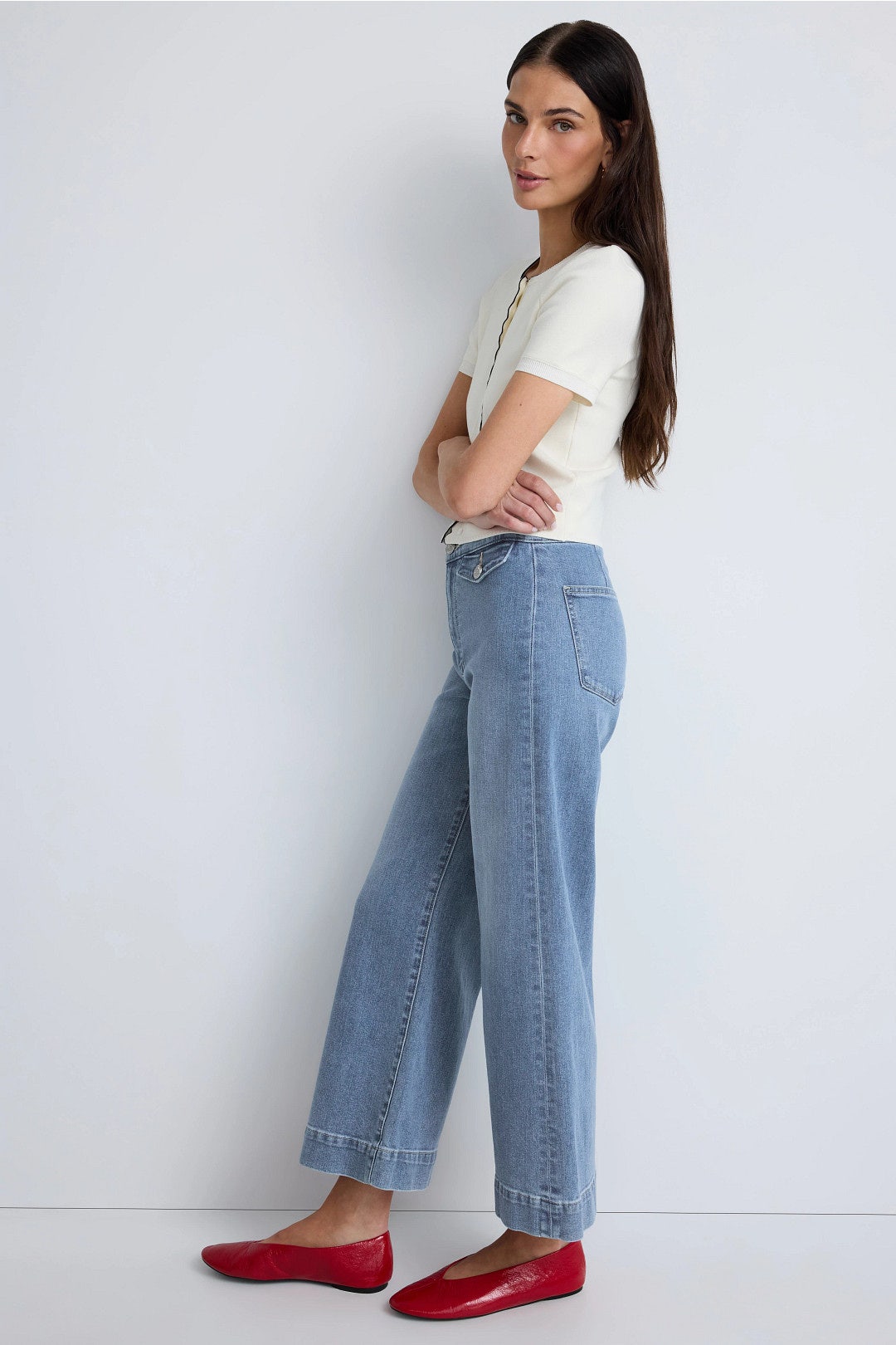 Ellia Wide Leg Ankle Jeans by Joe's Jeans 1