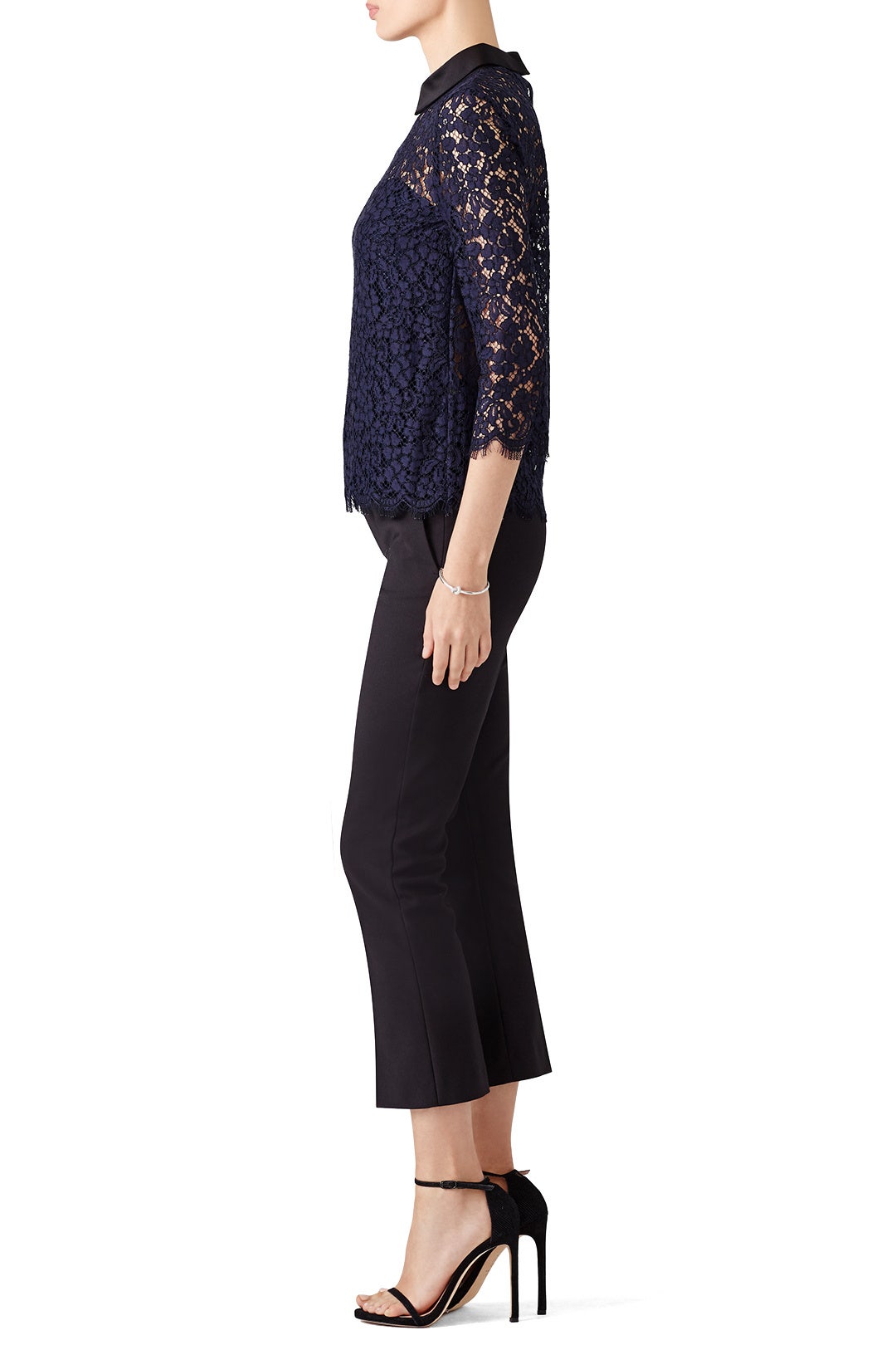 Navy Oliver Lace Top by Rachel Zoe 1