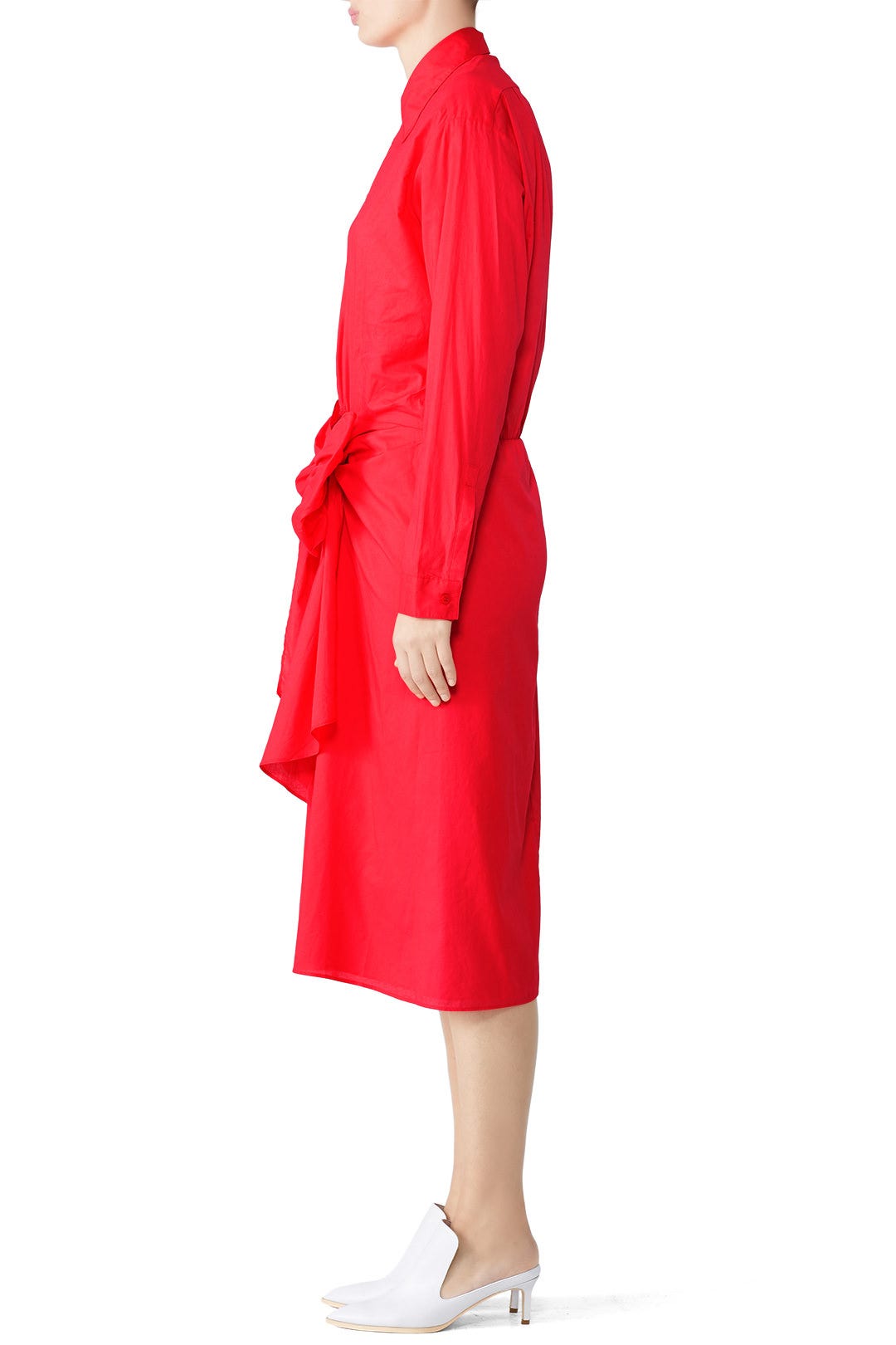 Red Bow Front Shirtdress by Tome 2
