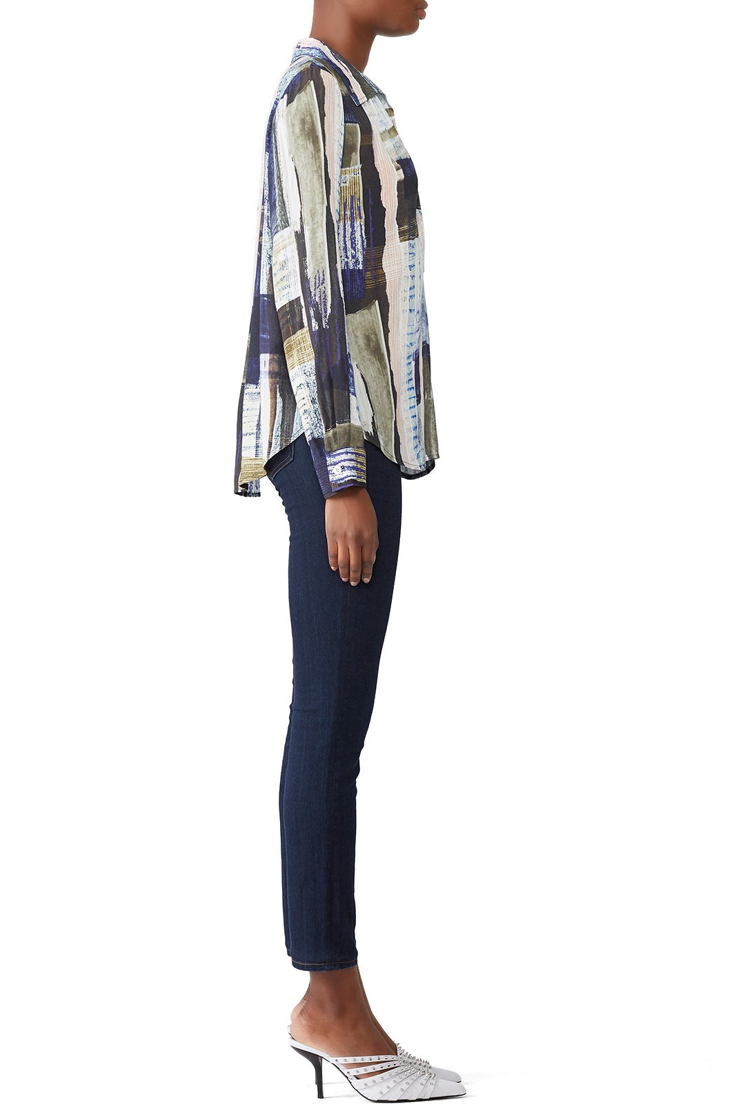 Printed Open Placket Shirt by Fifteen Twenty 1