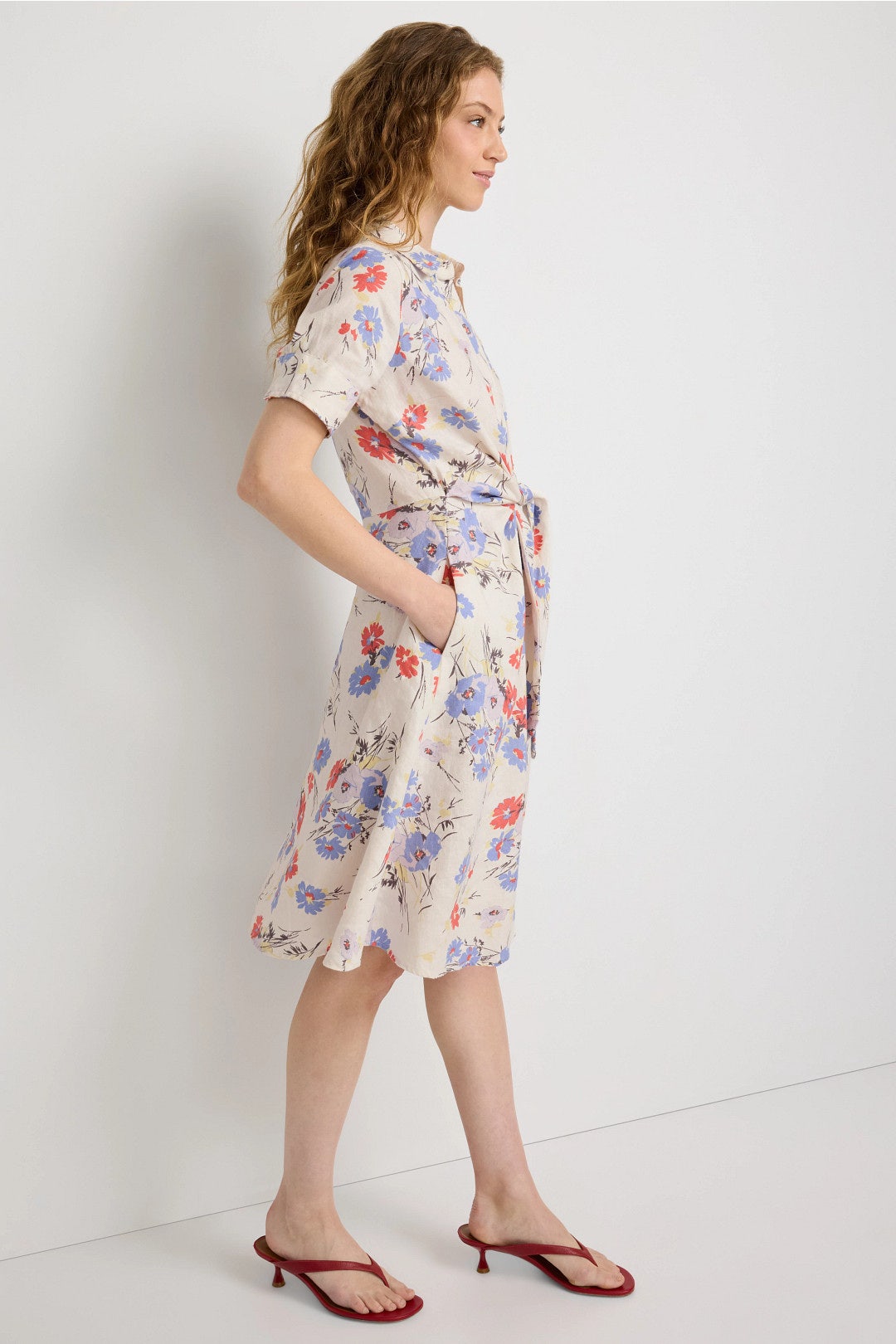 Floral Tie Front Shirt Dress by Lauren Ralph Lauren 1