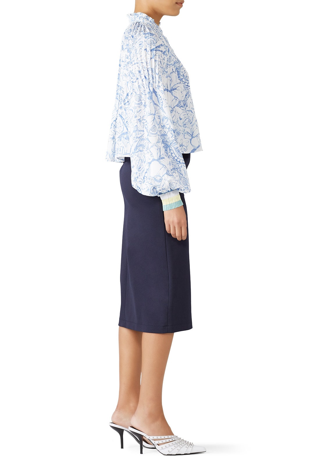 Isa Toile Cropped Edwardian Top by Tibi 2