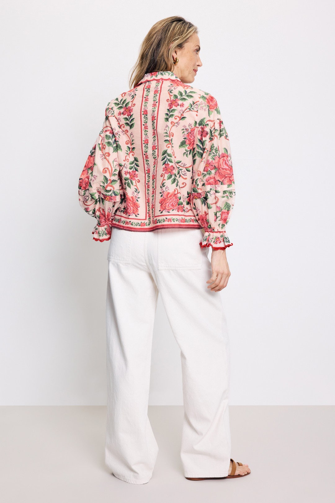 Flower Tapestry Pink Shirt by FARM Rio 2