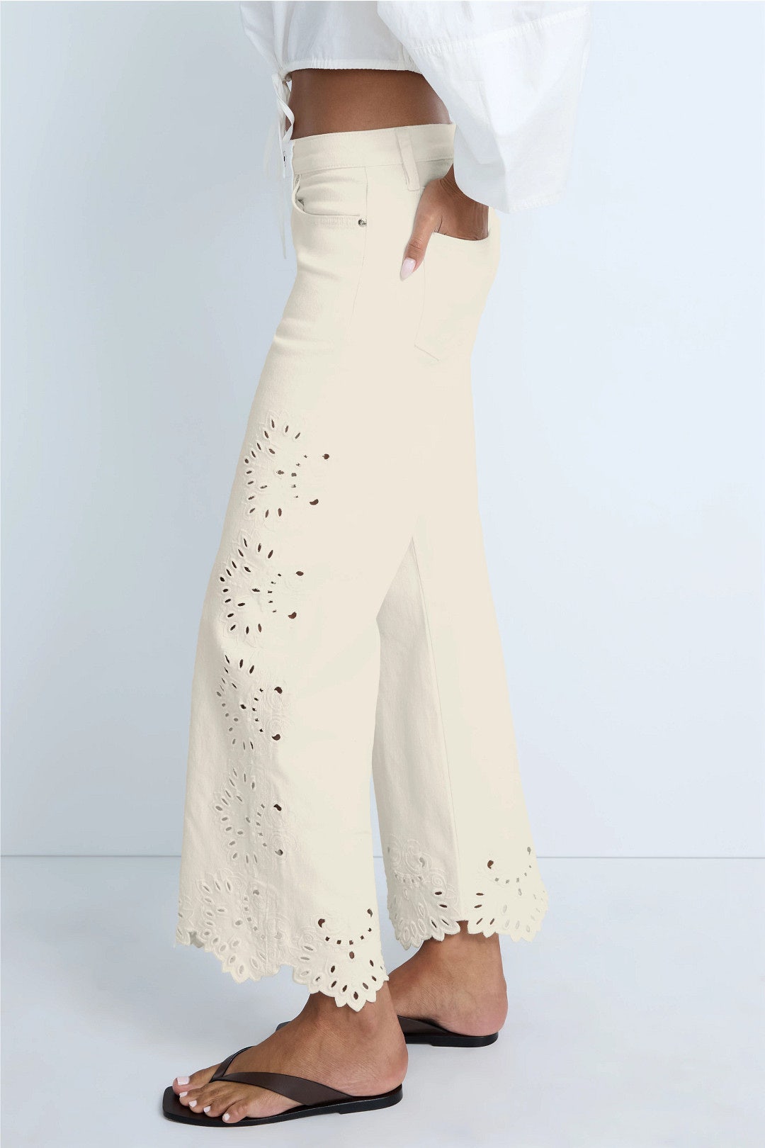 Mia Broderie Wide Leg Jeans by Joe's Jeans 1