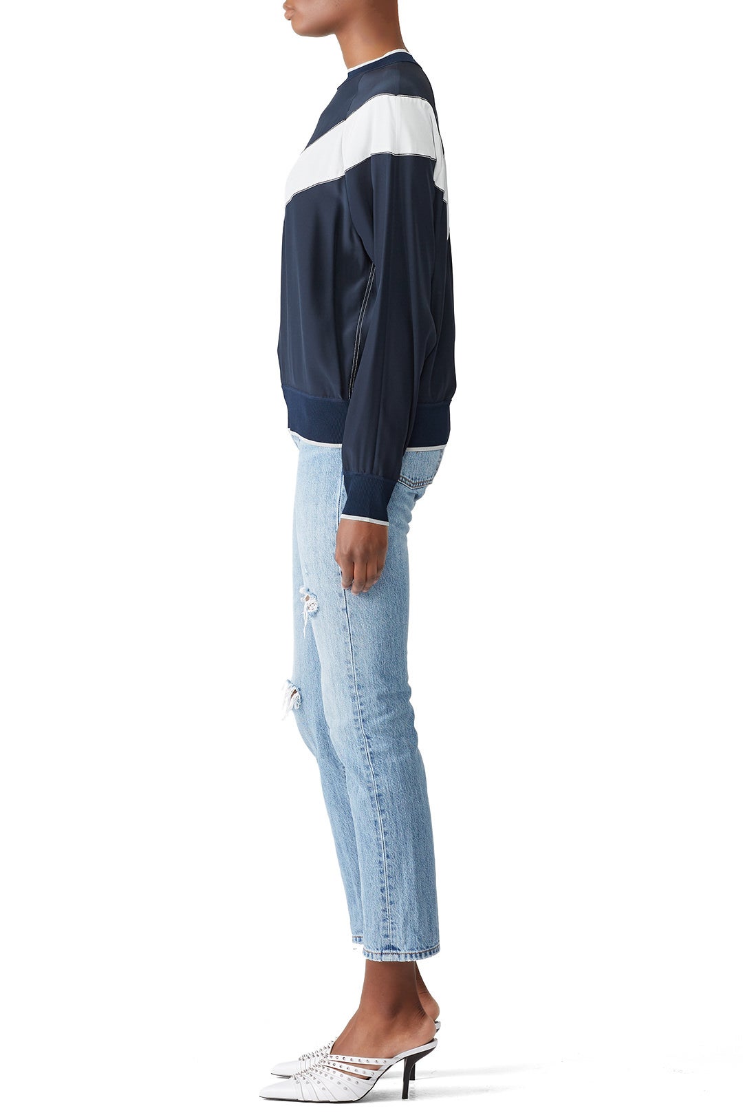 Hannah Chevron Silk Top by rag & bone 1