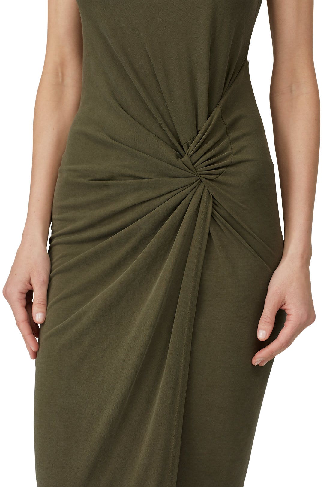 Olive Side Twist Dress by Slate & Willow 1