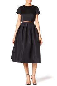 Black Essential Skirt by Tibi