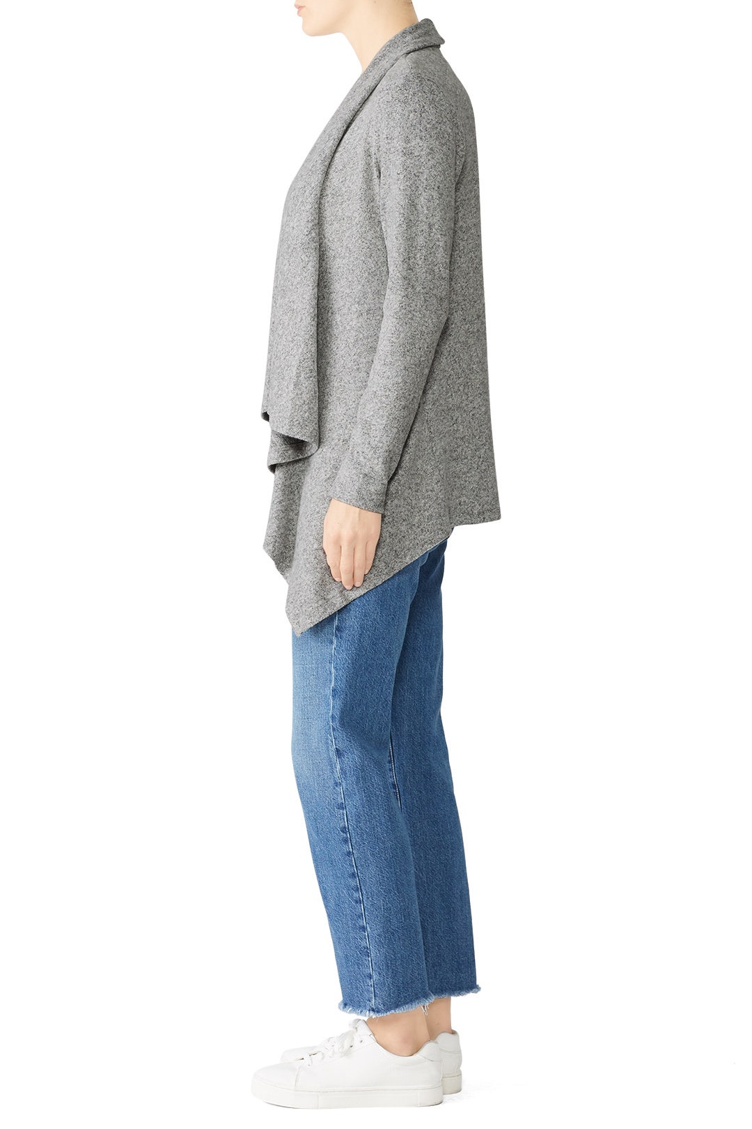 Grey Amie Waterfall Cardigan by B Collection by Bobeau 1