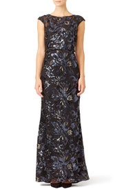 Midnight Swirl Gown by Badgley Mischka