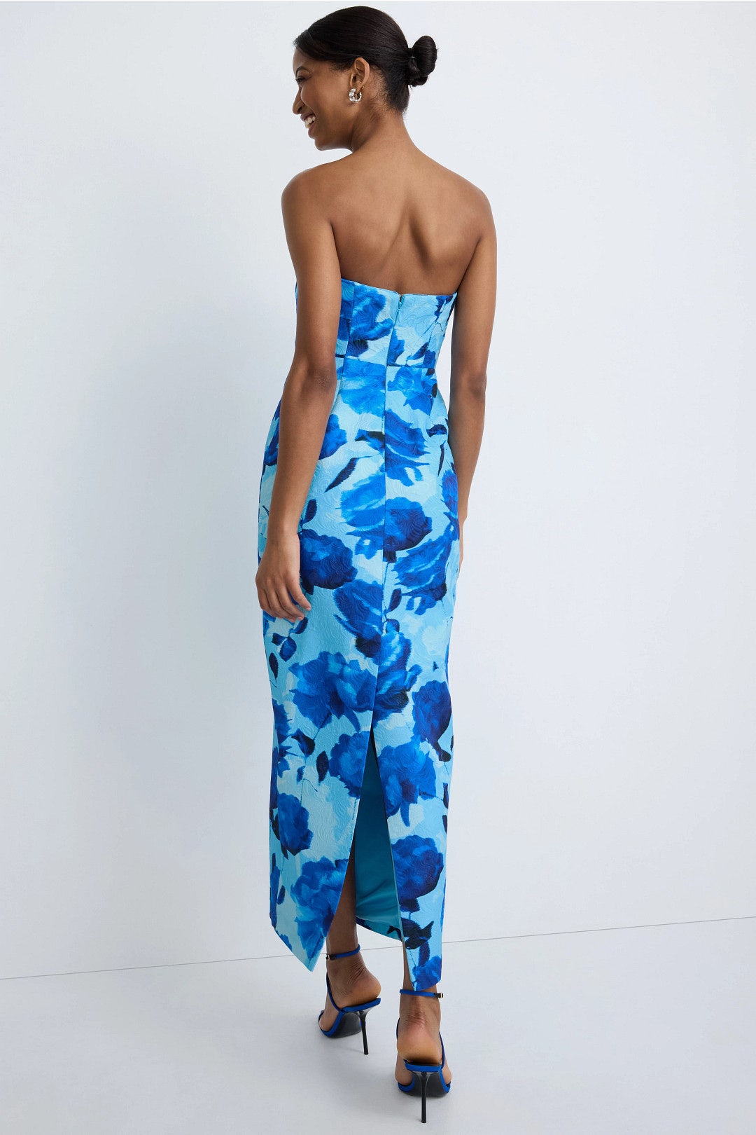 Orion Blurred Blossom Midi Dress by Milly | Rent the Runway