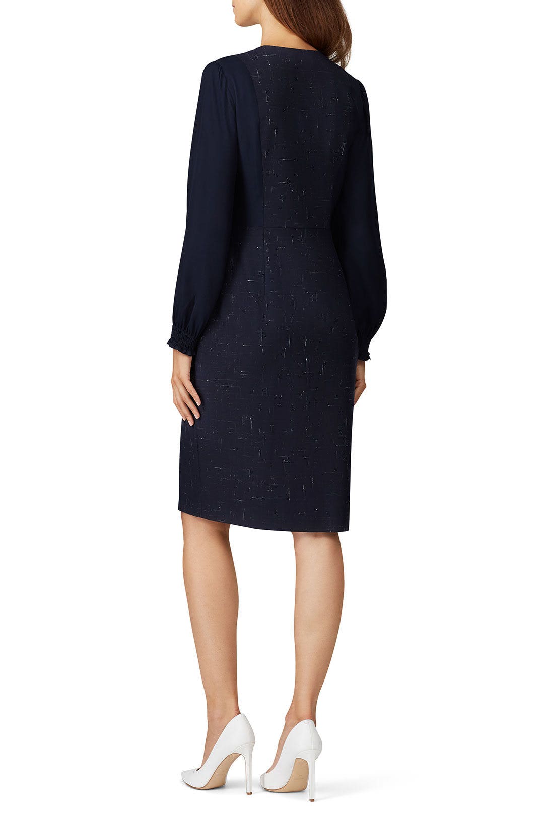 Navy Cross Hatch Dress by Rebecca Taylor NYC 2