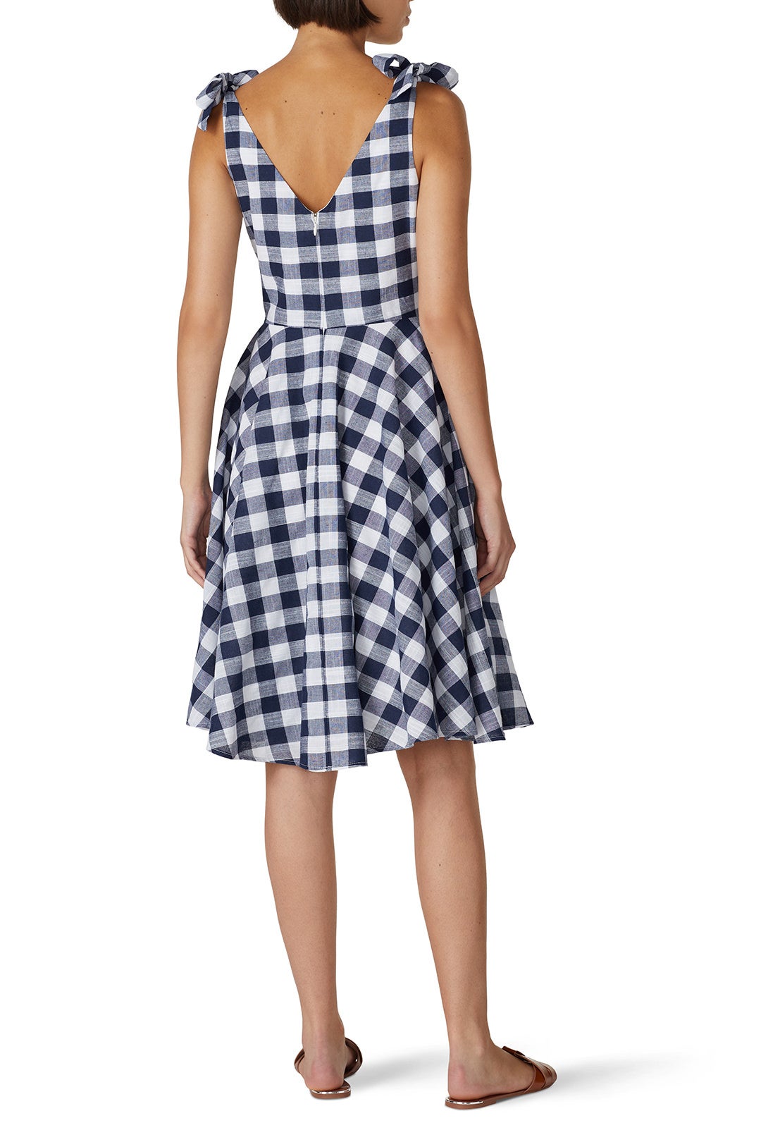 Gingham V-Neck Dress by Slate & Willow 1