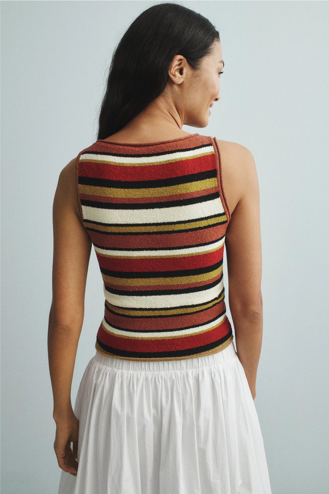 Earth Stripe Textured Knit Tank Top by Zulu & Zephyr | Rent