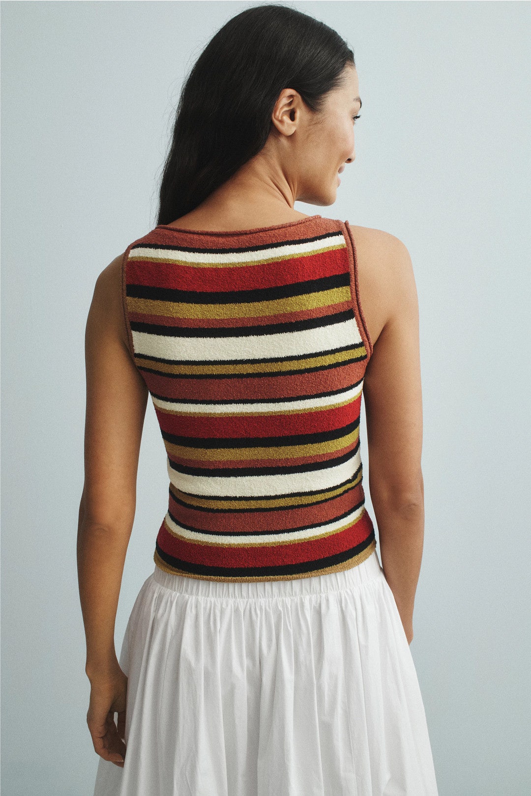 Earth Stripe Textured Knit Tank Top by Zulu & Zephyr 1