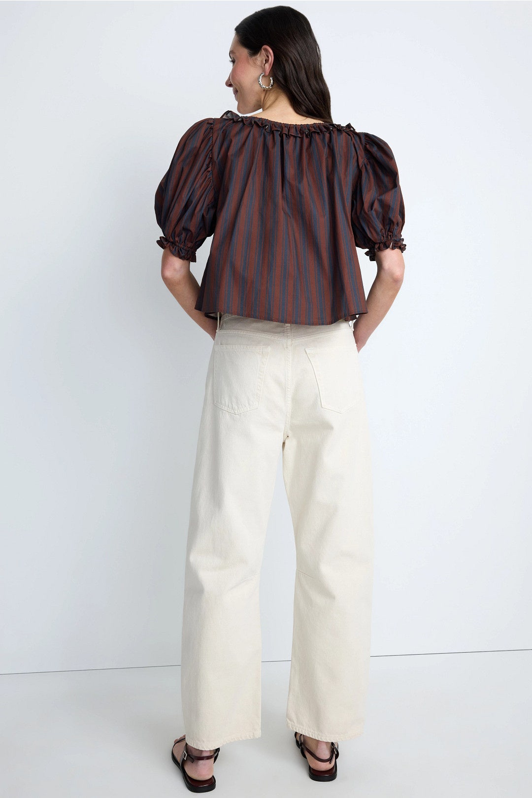Puff Sleeve Button Up Top by WEWOREWHAT 1