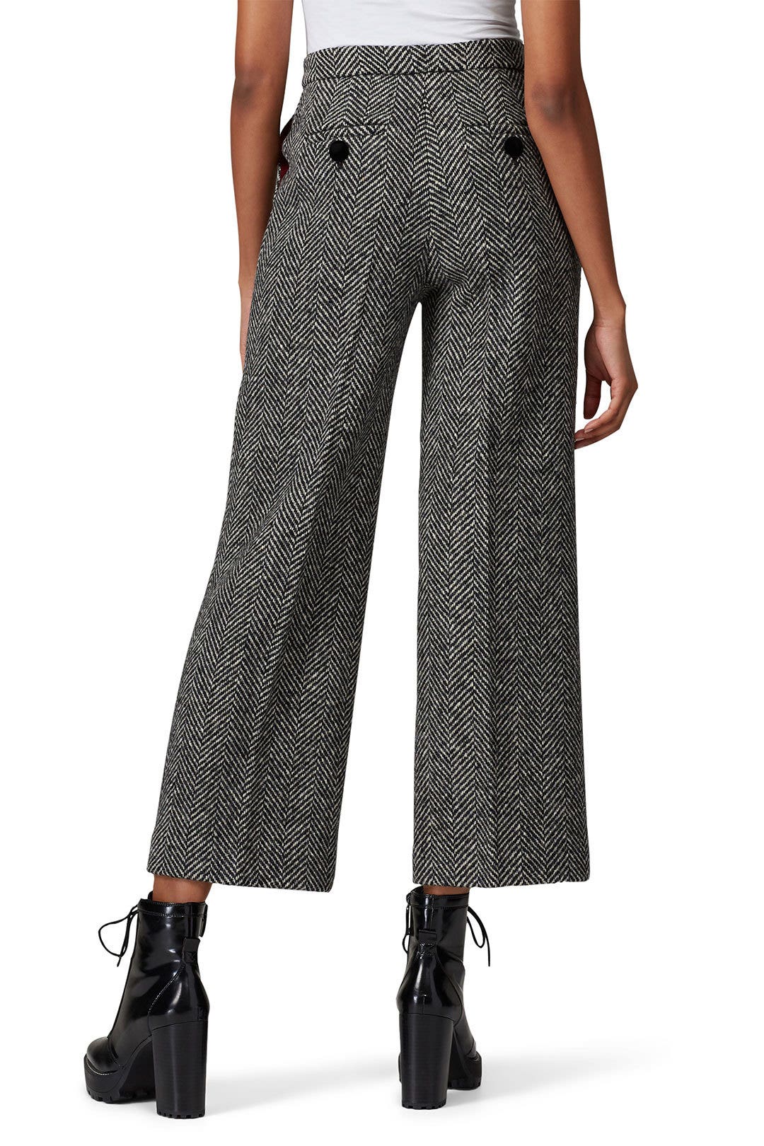 Houndstooth Wide Leg Trousers by ALEXACHUNG 2