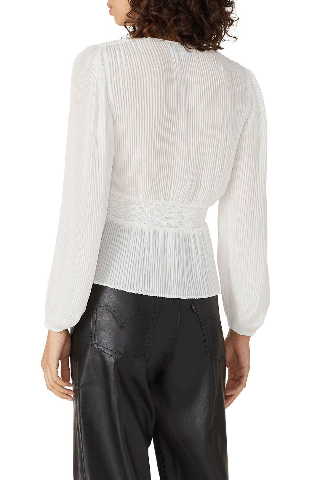 Sheer Pleated Heart Top by The Kooples 2
