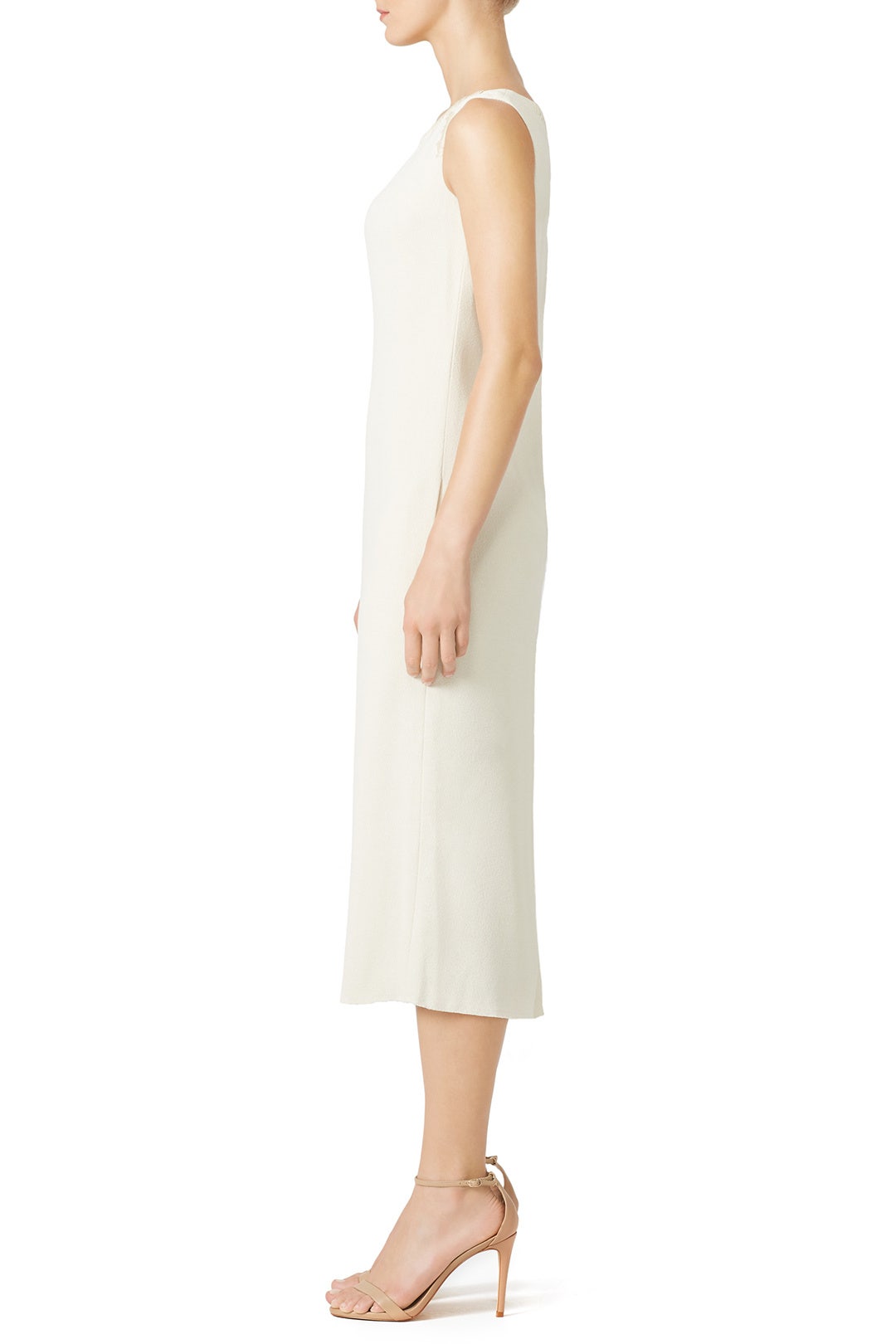 Cream White Double Crepe Dress by Nina Ricci 2