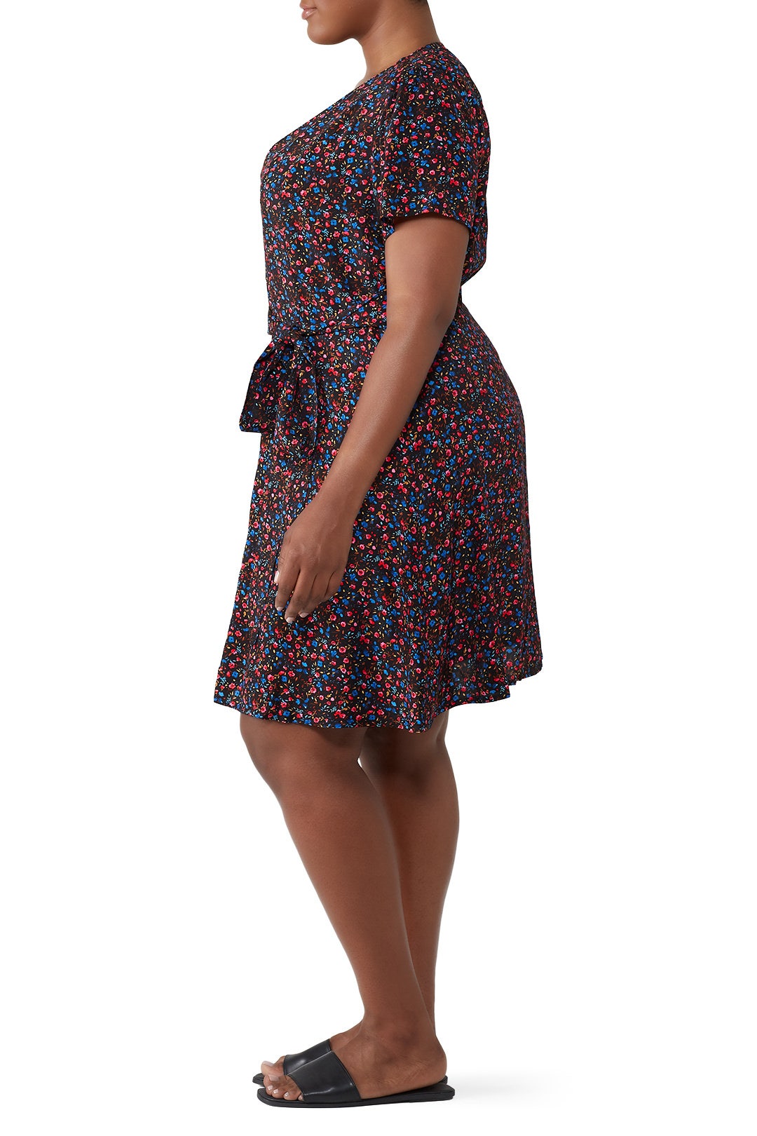 Small Floral Faux Wrap Dress by City Chic 1