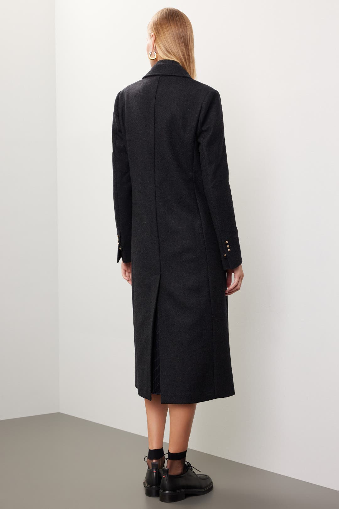 Black Wool Coat by Esteban Cortazar x RTR | Rent the Runway