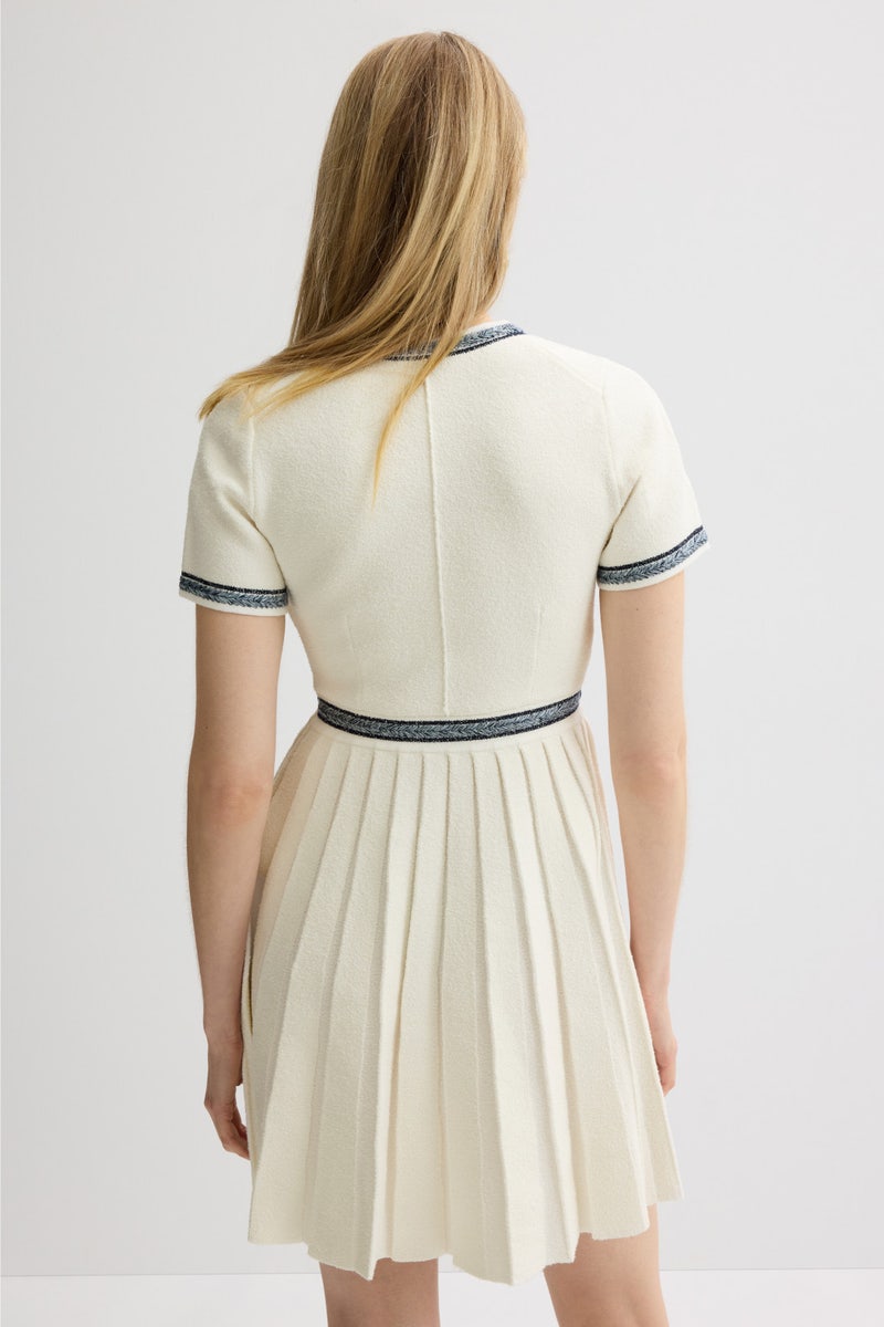 Pleated Knit Mini Dress by Maje - Photo 2